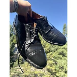 Allen Edmonds 3408 Benton Black Wingtip Oxford 9.5 D Dress Shoes